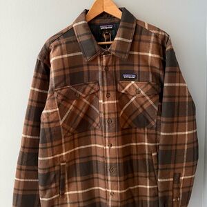 PATAGONIA Insulated Fjord Flannel Shirt - Outdoor Molasses Brown